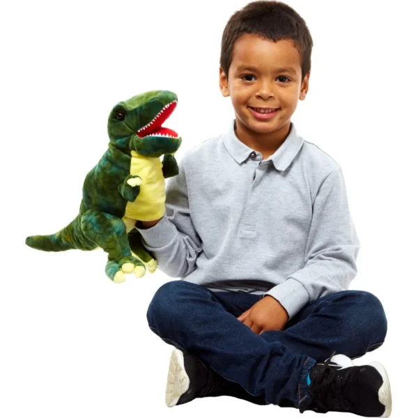 The Puppet Company Baby Dino Puppet - Baby T-Rex (Red)