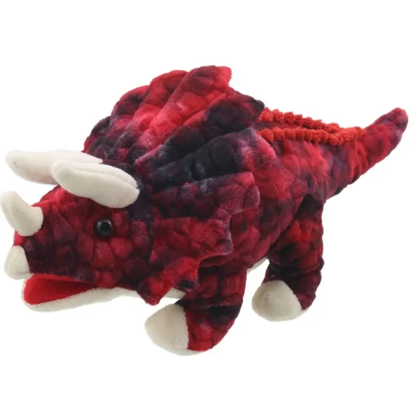 The Puppet Company Baby Dinos - Baby Triceratops (Red)