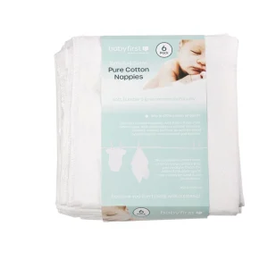 Baby First 6 Pk Cloth Nappies