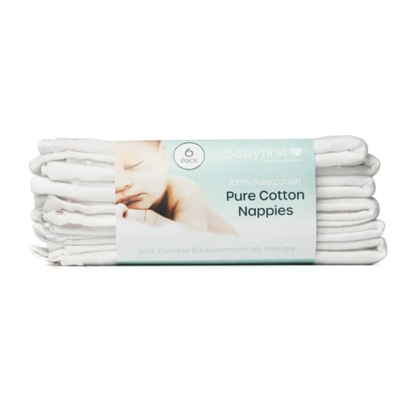 Baby First 6 Pk Cloth Nappies