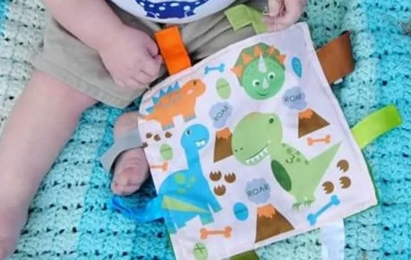 Baby Jack s Dinosaur Crinkle Sensory Toy 20x20cm