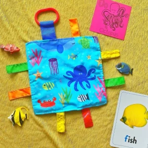 Baby Jack s Ocean Sea Animals Crinkle Sensory Toy 20x20cm