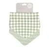 All4Ella Bandana Bibs 2pk - Gingham Sage