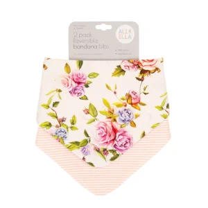 All4Ella Bandana Bibs 2pk - Rose