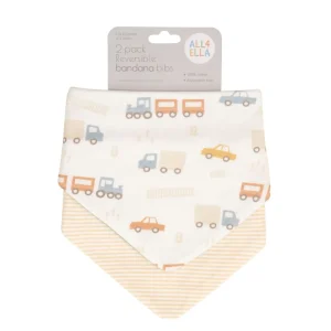 All4Ella Bandana Bibs 2pk - Trucks