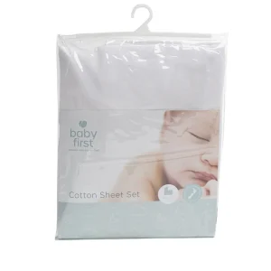 Baby First Bassinet Cotton Sheet - White Set