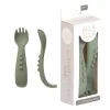 All4Ella Comfy grip silicone forks 2pk - Olive