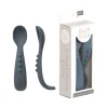 All4Ella Comfy grip silicone spoons 2pk - Slate Blue