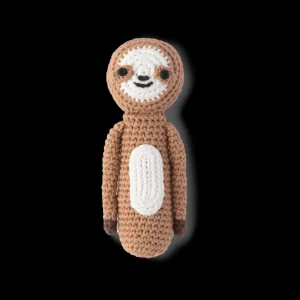 Little Linen Crochet Rattle - Sleepy Sloth