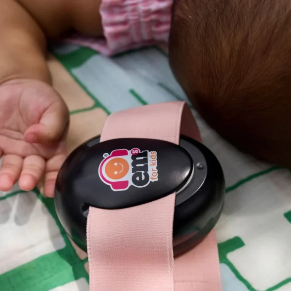 Ems for Kids Earmuffs-Black/Headband-Coral