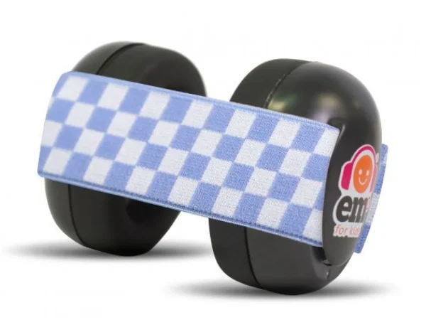 Ems for Kids Ems 4 Kids Bubs Earmuffs Black & Blue Checkered