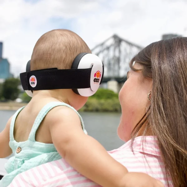 Ems for Kids Ems 4 Kids Bubs Earmuffs White & Black