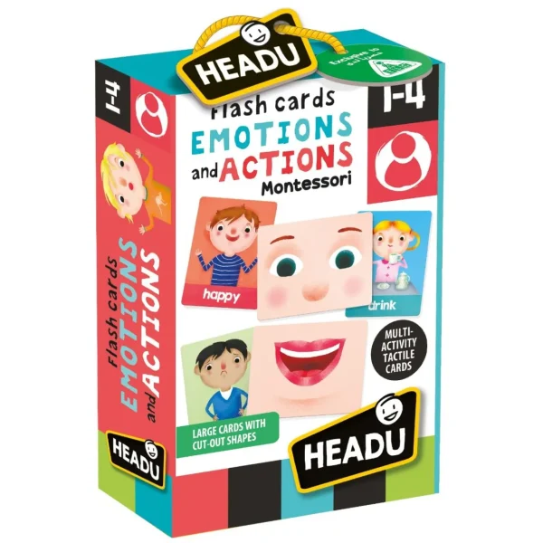 Headu Flashcards: Emotions and Actions (Montessori)