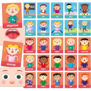 Headu Flashcards: Emotions and Actions (Montessori)