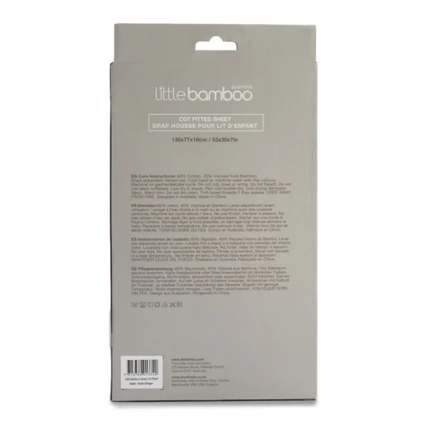 Little Linen Little Bamboo Jersey Fitted Sheet Cot Natural