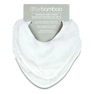 Little Linen Little Bamboo Muslin Bib 2pk - Natural