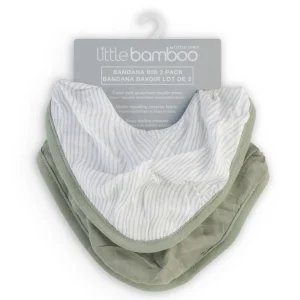 Little Linen Little Bamboo Muslin Bib 2pk - Bayleaf