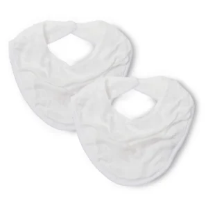 Little Linen Little Bamboo Muslin Bib 2pk - Natural