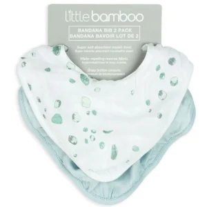 Little Linen Little Bamboo Muslin Bib 2Pk Whisper