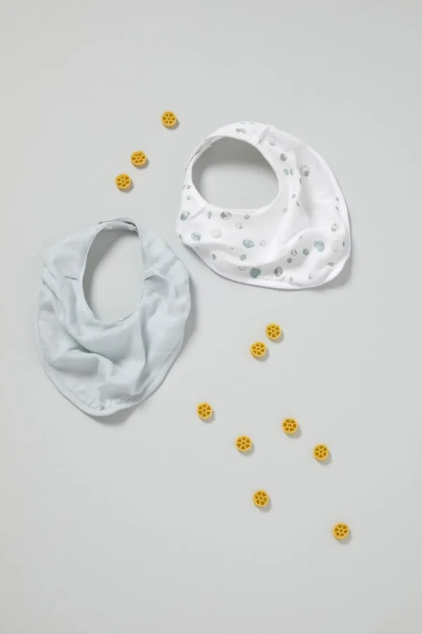 Little Linen Little Bamboo Muslin Bib 2Pk Whisper