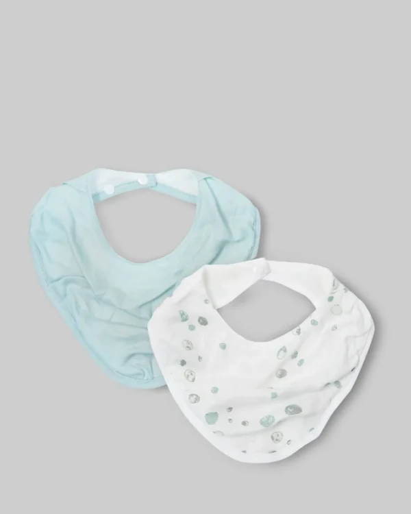 Little Linen Little Bamboo Muslin Bib 2Pk Whisper