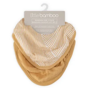 Little Linen Little Bamboo Muslin Bibs 2Pk - Marigold