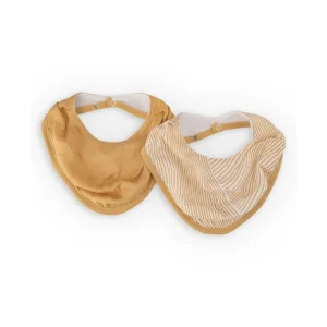 Little Linen Little Bamboo Muslin Bibs 2Pk - Marigold