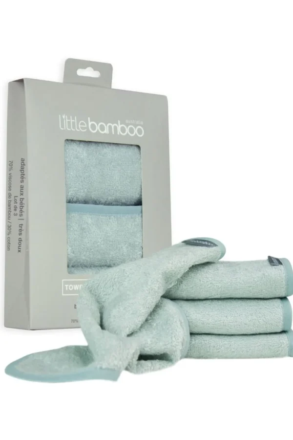 Little Linen Little Bamboo Towelling Washers - Whisper