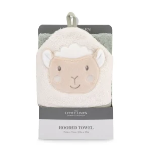 Little Linen Character Hooded Towel - Farmyard Lamb