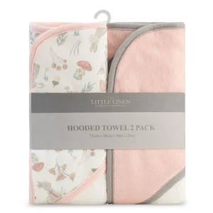 Little Linen Hooded Towel 2pk - Harvest Bunny