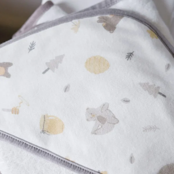 Little Linen Hooded Towel 2pk - Nectar Bear