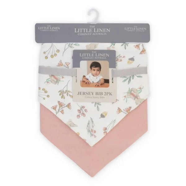 Little Linen Jersey Bib 2pk - Harvest Bunny