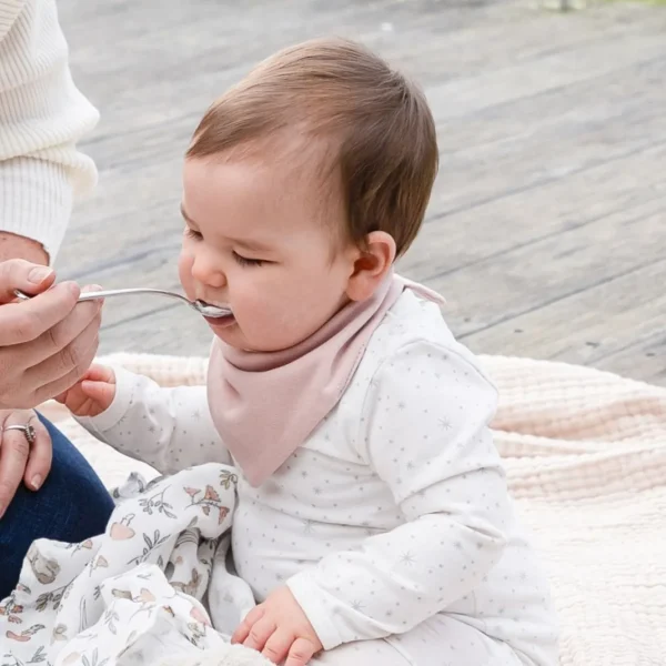 Little Linen Jersey Bib 2pk - Harvest Bunny