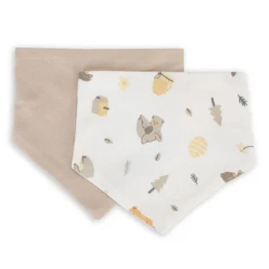 Little Linen Jersey Bib 2pk - Nectar Bear