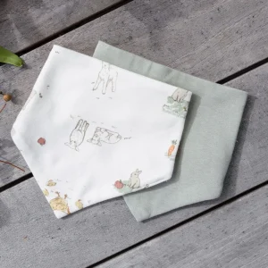 Little Linen Jersey Bib 2pk - Farmyard Lamb