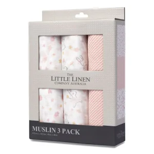 Little Linen Muslin 3Pk - Ballerina Bunny