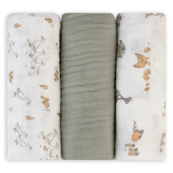 Little Linen Muslin 3pk - Farmyard Lamb