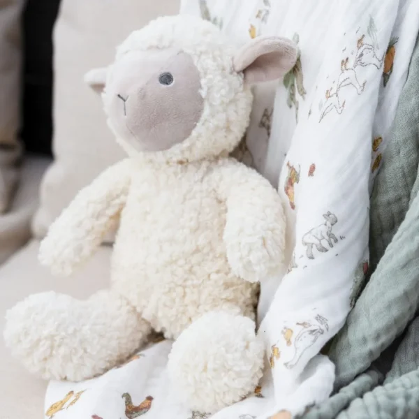 Little Linen Muslin 3pk - Farmyard Lamb