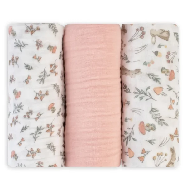 Little Linen Muslin 3pk - Harvest Bunny