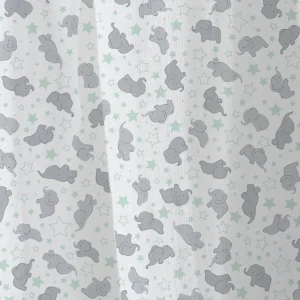 Little Linen Muslin 1Pk - Mint Elephant
