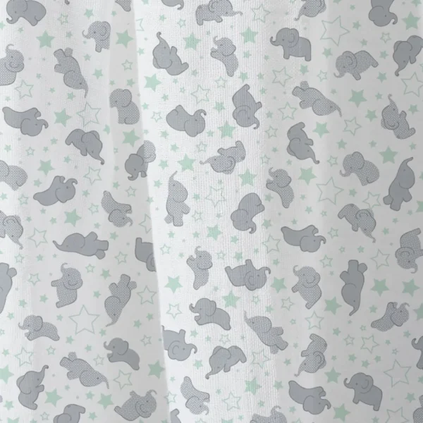 Little Linen Muslin 1Pk - Mint Elephant