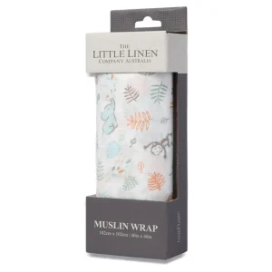 Little Linen Muslin 1Pk - Safari Bear