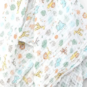 Little Linen Muslin 1Pk - Safari Bear
