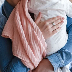 Little Linen MUSLIN 1PK SOLIDS - HARVEST BUNNY