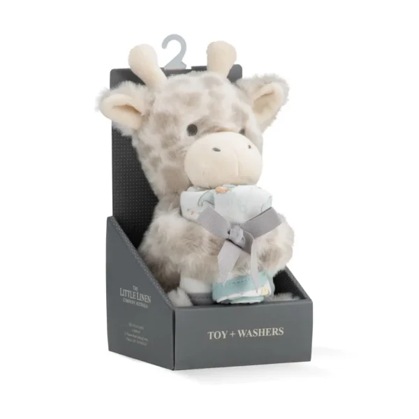 Little Linen Plush Toy & Washers - Savanna Giraffe