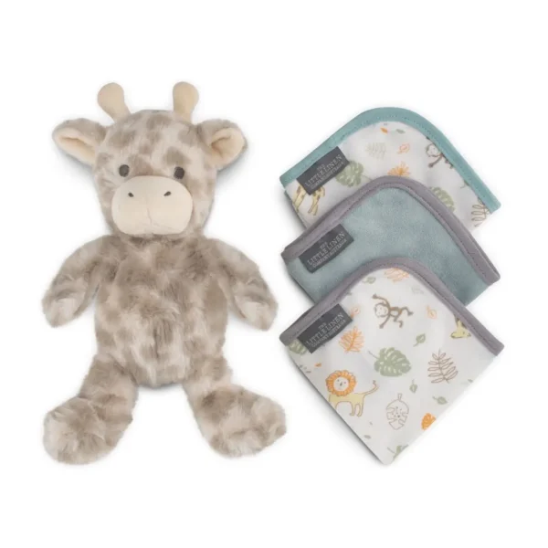 Little Linen Plush Toy & Washers - Savanna Giraffe