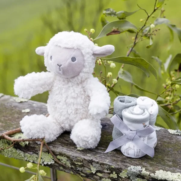 Little Linen Plush Toy & Washers - Farmyard Lamb