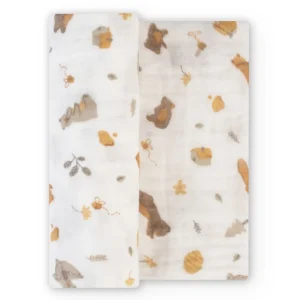 Little Linen LL MUSLIN 1PK NECTAR BEAR