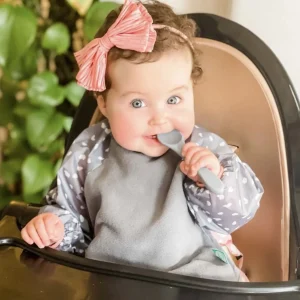 All4Ella Long Sleeve Bib - Dusty Pink