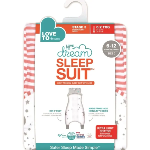 Love To Dream Sleep Suit™ Lite 0.2 TOG - Aqua